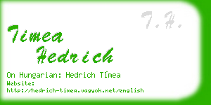 timea hedrich business card